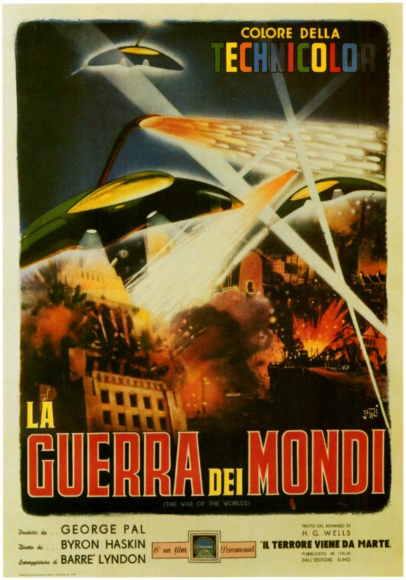 The War of the Worlds Movie Poster Print featuring iconic alien imagery.