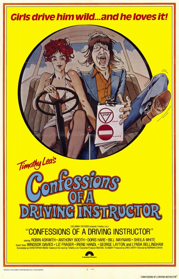 Confessions of a Driving Instructor Movie Poster Print featuring vibrant colors and classic design.