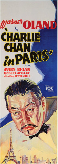 Charlie Chan in Paris Movie Poster Print featuring classic film art.