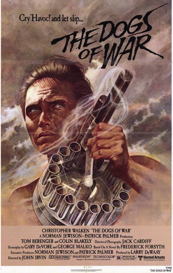 The Dogs of War Movie Poster Print featuring intense cinematic artwork.