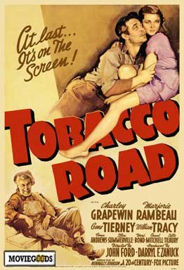 Tobacco Road Movie Poster Print showcasing vintage film art.