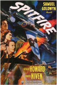 Spitfire Movie Poster Print showcasing iconic aviation art.