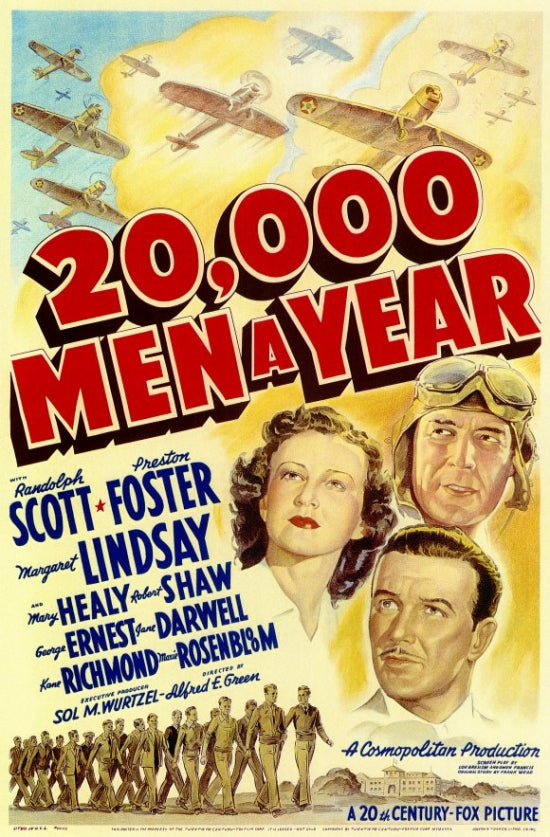 20,000 Men a Year Movie Poster Print on premium paper