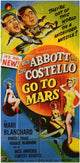 Abbott and Costello Go to Mars Movie Poster Print featuring classic comedy design.