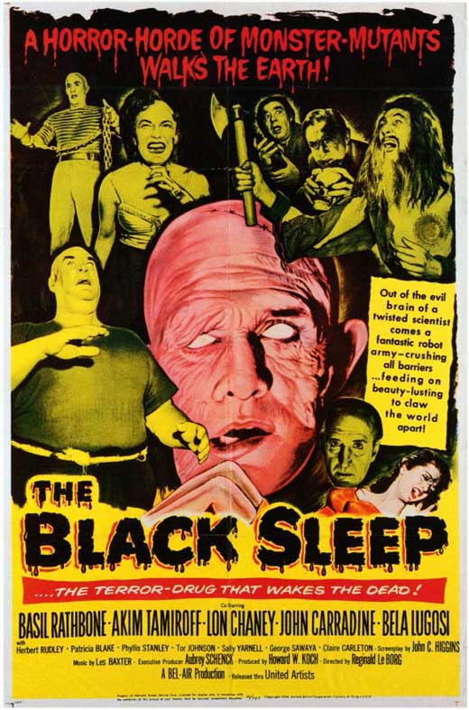 Black Sleep Movie Poster Print showcasing classic horror imagery.