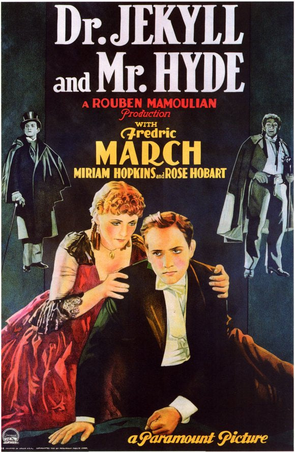 Dr. Jekyll and Mr. Hyde Movie Poster Print showcasing the classic horror tale.
