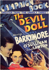 The Devil Doll Movie Poster Print showcasing classic horror film imagery.