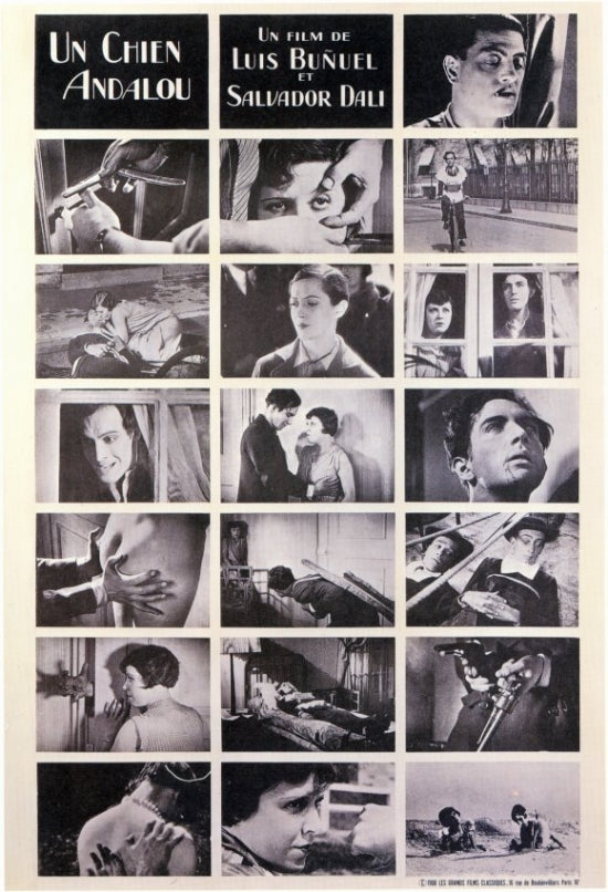 Chien Andalou movie poster print, showcasing surreal artwork.