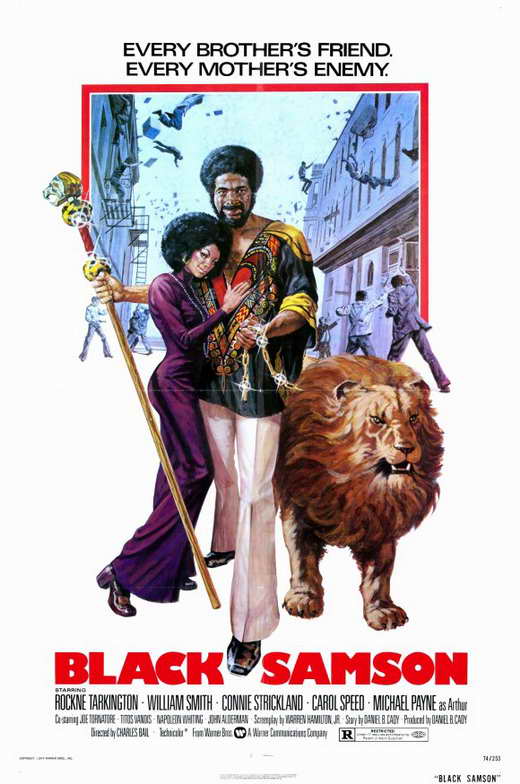 Black Samson Movie Poster Print featuring bold cinematic imagery.