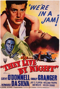 They Live by Night Movie Poster Print featuring classic cinematic imagery.