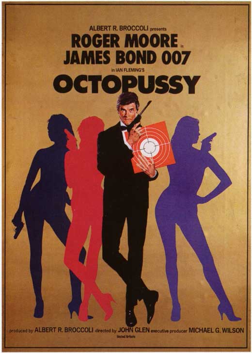 Octopussy Movie Poster Print featuring iconic Bond imagery.