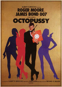 Octopussy Movie Poster Print featuring iconic Bond imagery.