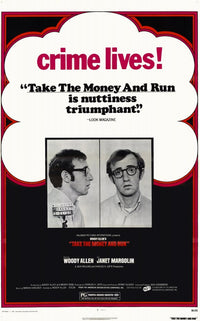 Take the Money and Run Movie Poster Print showcasing Woody Allen's classic comedy.