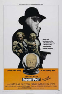 Family Plot Movie Poster Print featuring suspenseful artwork.