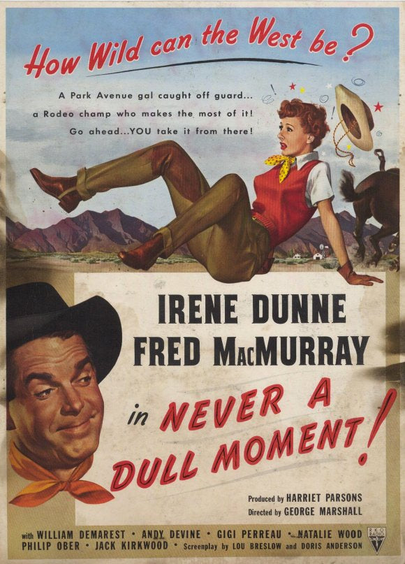 Never a Dull Moment Movie Poster Print showcasing vibrant colors.