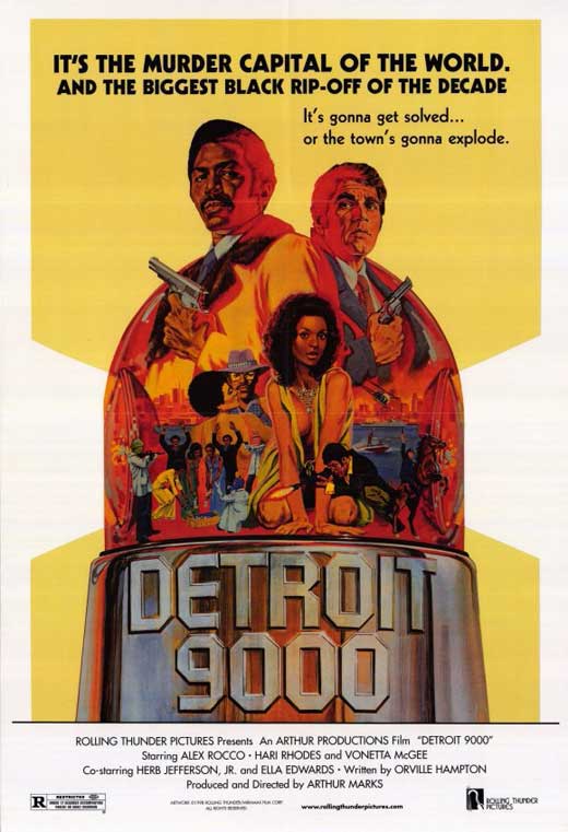 Detroit 9000 Movie Poster Print showcasing vibrant colors and dynamic design.