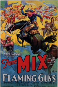 Flaming Guns Movie Poster Print showcasing action and adventure.