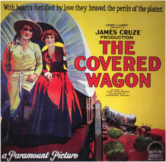 The Covered Wagon Movie Poster Print showcasing classic cinema art.