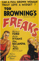 Freaks Movie Poster Print showcasing vintage cinematic artwork.