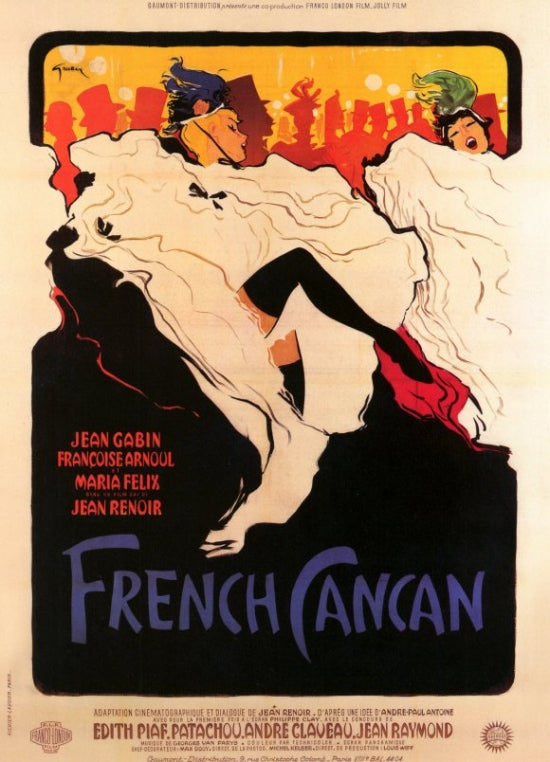 French Can-Can Movie Poster Print showcasing classic cinema art.