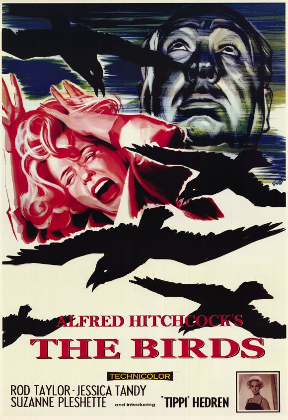 The Birds Movie Poster Print showcasing iconic film imagery.