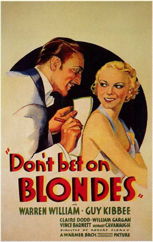 Don't Bet on Blondes Movie Poster Print (11x17) - Pop Culture Graphics