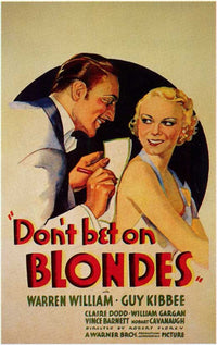 Don't Bet on Blondes Movie Poster Print (11x17) - Pop Culture Graphics