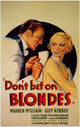 Don't Bet on Blondes Movie Poster Print (11x17) - Pop Culture Graphics
