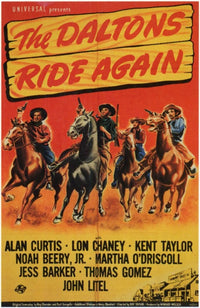 The Daltons Ride Again Movie Poster Print showcasing classic Western film art.