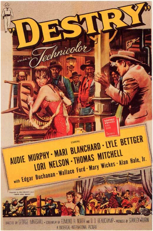 Destry Movie Poster Print showcasing classic film art.
