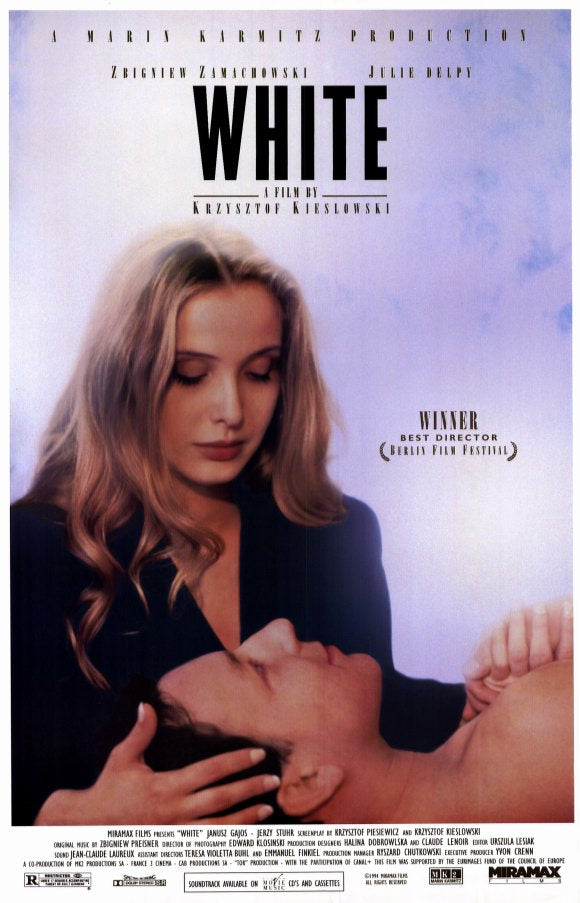White Movie Poster Print showcasing minimalist design.
