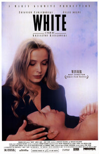 White Movie Poster Print showcasing minimalist design.