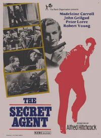 The Secret Agent Movie Poster Print showcasing espionage themes.