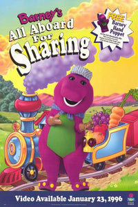 Barney's All Aboard For Sharing Movie Poster Print - 11x17