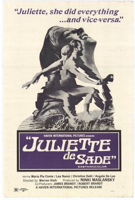Juliette De Sade Movie Poster Print featuring captivating cinematic art.
