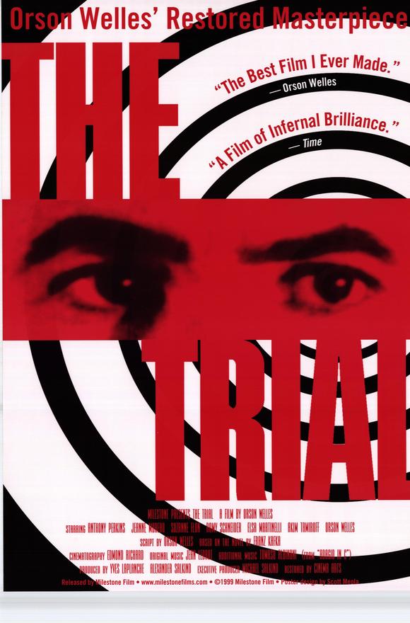 'The Trial' Movie Poster Print featuring captivating design.