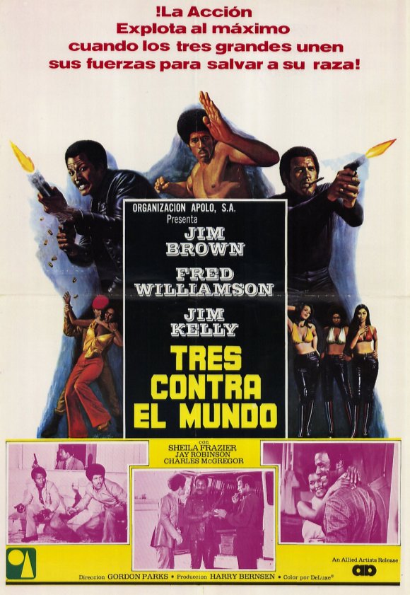 Three the Hard Way Movie Poster Print showcasing vibrant action and cinematic design.