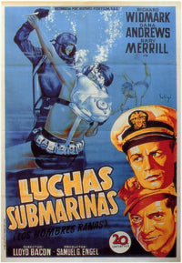 The Frogmen Movie Poster Print featuring dynamic visuals and cinematic themes.