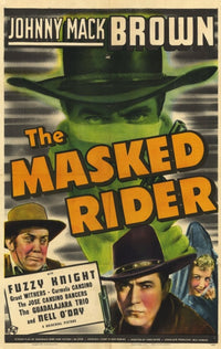 The Masked Rider Movie Poster Print showcasing dynamic imagery.