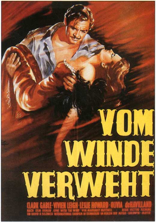 Gone with the Wind Movie Poster Print showcasing classic film art.