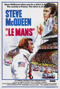 Le Mans Movie Poster Print in 11 x 17 size showcasing a thrilling motorsport scene.