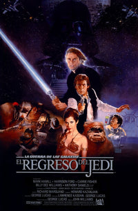 Return of the Jedi Movie Poster Print featuring iconic Star Wars characters.