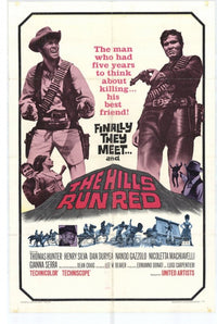 The Hills Run Red Movie Poster featuring dramatic horror artwork.