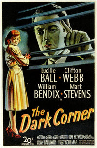 The Dark Corner Movie Poster Print showcasing classic film noir aesthetic.