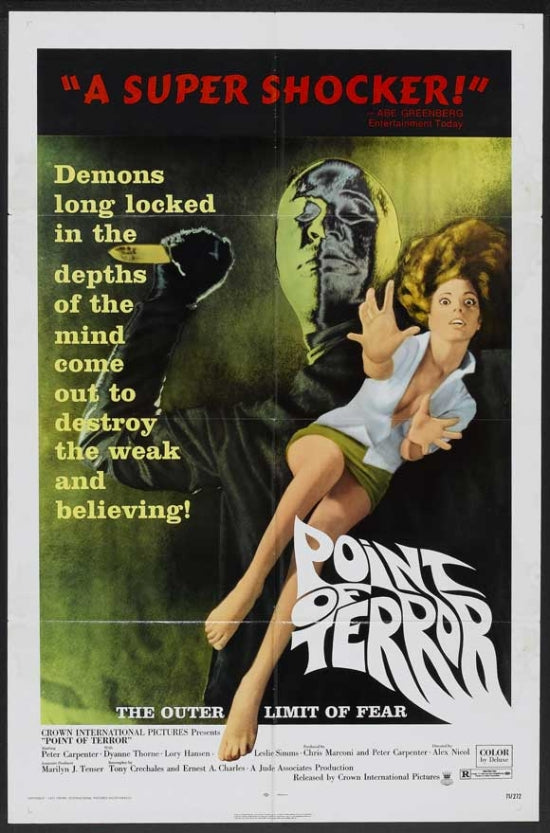 Point of Terror Movie Poster Print showcasing suspenseful cinematic art.