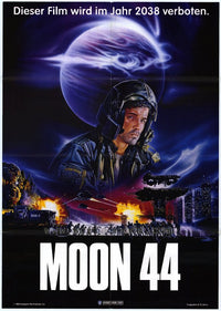 Moon 44 Movie Poster Print showcasing vibrant sci-fi artwork.
