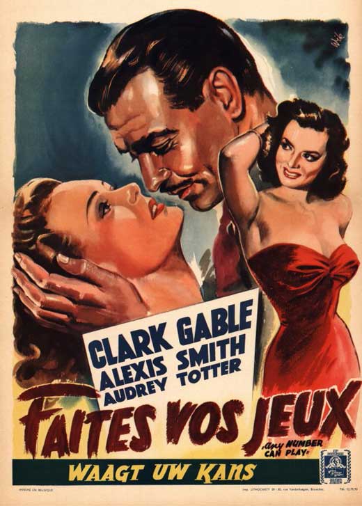 Any Number Can Play movie poster print featuring classic film art.