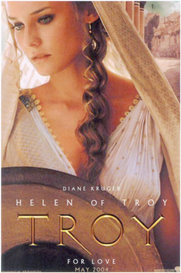 Troy Movie Poster Print featuring epic battle scenes.