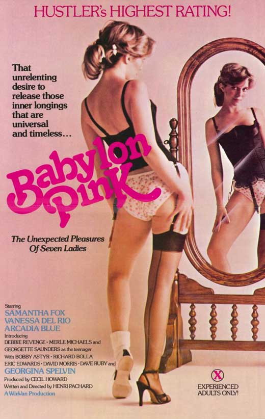 Babylon Pink Movie Poster Print showcasing vibrant colors and artistic design.