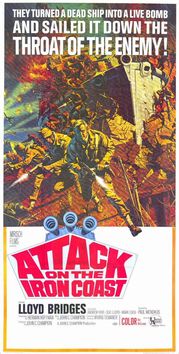 Attack on The Iron Coast Movie Poster Print showcasing cinematic action.
